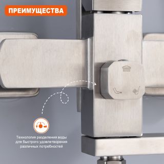 Душевая стойка Prohanss P30.24.05 сатин