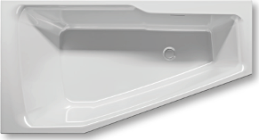 Акриловая ванна Riho Rethink Space Fall Plug and Play B113009005 R заполнение через перелив 170х90см белый