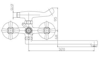 Смеситель для ванны Haiba HB2125 хром