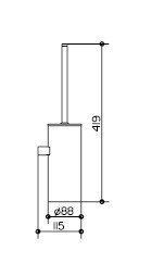 Ершик для унитаза Keuco Collection Moll 12769010100 хром