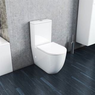 Унитаз напольный Maretti Elena безободковый с микролифтом, EA10NBM93-844, белый