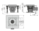 Сливной трап AlcaPlast 130?130мм из нержавеющей стали без решетки APV130