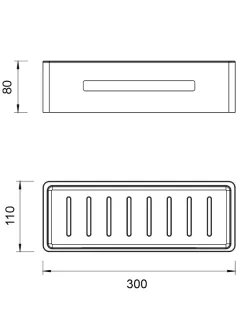 Полка WHITECROSS Ergo ER2280GM  вороненая сталь