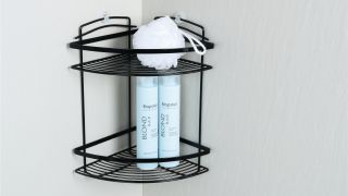 Полка угловая двухэтажная FIXSEN черная (FX-850B-2)