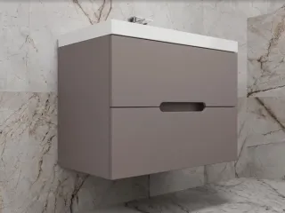 Подвесная тумба под раковину Style Line Матис ЛС-00002298 80 см тауп тёмный