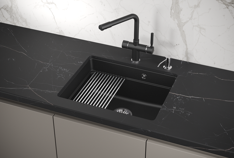 Мойка кухонная Granula Kitchen Space 5501U, ШВАРЦ