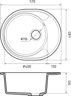 Мойка кухонная GranFest URBAN 857L темно-серый