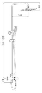 Душевая стойка Boch Mann Chika хром BM8601