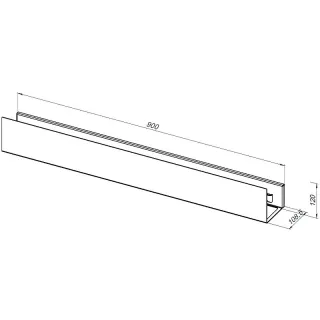 Полка Aquanet Магнум 341541 90 см с крючками белый матовый