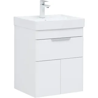 Тумба под раковину Aquanet Ирис New 310147 50 см белый глянец