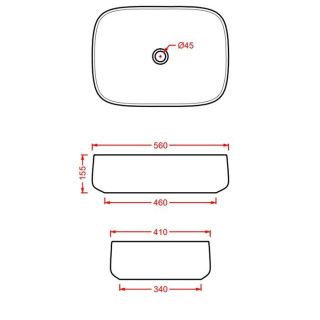 Раковина ArtCeram Cognac COL009 01 34 белая 56 см