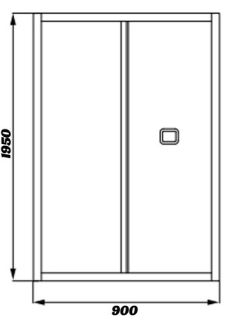 Душевая дверь Cerutti SPA BELLA D91В чёрный 90см