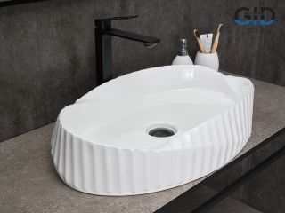 Раковина Gid 888s 51223 накладная белая 60x38.5x13.5