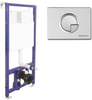 Инсталляция для унитаза Berges Novum R2 с кнопкой матовый хром 040222