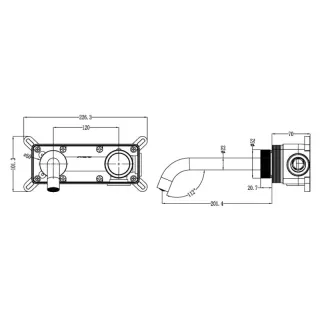 Автоматический смеситель для раковины Boheme Tech 158/2-CB брашированная медь