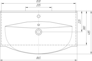 Мебельная раковина Kirovit Элвис 85 см