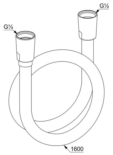 Душевой шланг Kludi Suparaflex Silver 160см чёрный матовый 6107239-00