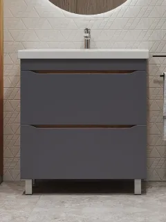 Тумба под раковину напольная Vigo Wave 385 80 см поставляется в разобранном виде дуб золотой