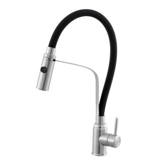 Смеситель для кухни с гибким изливом и режимом "душ" Knotlor SS-07, сатин