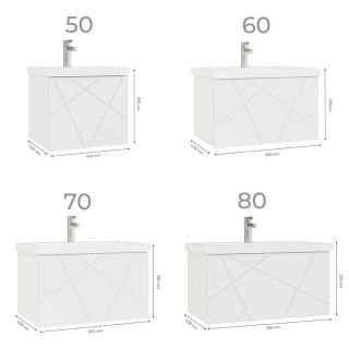 Тумба под раковину подвесная Vigo Geometry 032 50 см белый