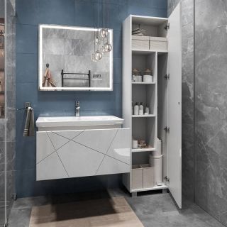 Тумба под раковину подвесная Vigo Geometry 035 80 см белый