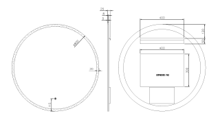Зеркало с подсветкой Armadi Art 545-80-G 80 см сенсорный выключатель антизапотевание золото