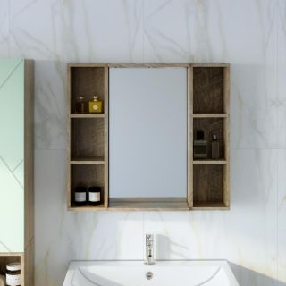 Шкаф навесной открытый Бриклаер Кристалл 4627125417122 20 см дуб гранж песочный