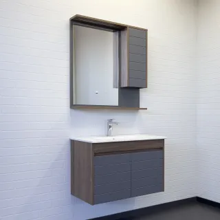 Зеркало-шкаф Comforty Кемер 00-00014146 75 см дуб антрацит