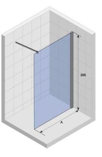 Душевая перегородка Parly T100B 100см чёрный