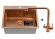 Мойка D5343HC Melana ProfLine 3,0/220 в комплекте со смесителем F9505HC бронза