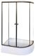 Душевой уголок Parly ZEM1201ВL левый с поддоном 120x80см чёрный