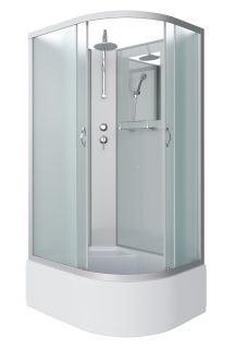 Душевая кабина Niagara NG-2310-14LBKT 120x80см серебро/матовое