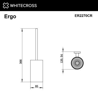Ёршик подвесной WHITECROSS Ergo ER2270NIB брашированный никель