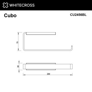 Полотенцедержатель WHITECROSS Cubo CU2456CR хром