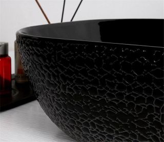 Раковина CeramaLux  D1303H020 черная 42 см