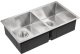 Мойка кухонная Paulmark Dopplet PM507844-BS брашированная нержавеющая сталь