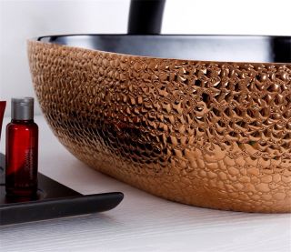 Раковина CeramaLux  D1302H024 черно-медная 50 см