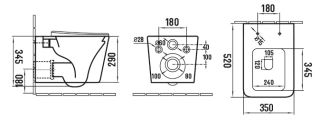 Подвесной унитаз Boheme Zen 967-SET-A безободковый антрацит