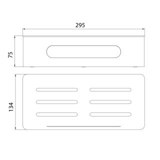 Полка для душа Lemark Shelf line 9772044 чёрный