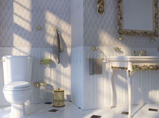 Щётка для туалета Boheme Chiaro золото 10519