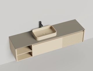 Подвесная тумба Salini Domino 27D118A 180см эмаль с открытой полкой