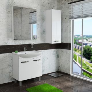 Dreja Тумба Alda 65 D, белый лак, 2 дв.