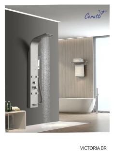 Панель душевая Cerutti SPA Victoria BR CT9980 матовая нержавеющая сталь