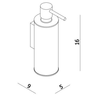 Дозатор для жидкого мыла Omnires Uni чёрный UN10720/OBL