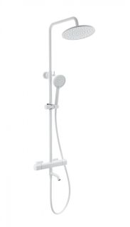 Душевая стойка Wonzon & Woghand Stay 1 WW-B3051-A1-MW с термостатом белый матовый