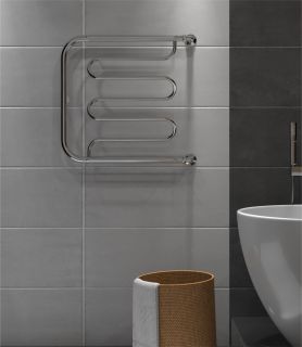 Полотенцесушитель водяной Indigo Фокстрот Liana FLW50-50P с полкой 50x50 см хром