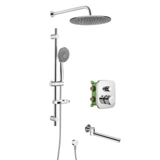 Душевой комплект Swedbe Platta 5560G1 с термостатом хром/серый