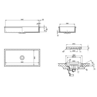 Раковина Holbi Neptune 65см белый матовый 1.02.013.11.1