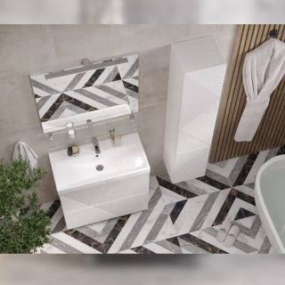 Тумба под раковину напольная Velvex Edge tn.EDG.9696.80.2Y белый глянец, 80 см