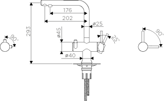 Смеситель для кухни Omoikiri Hotaru-GM-WH